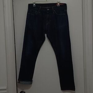 Jean Shop Mens Mick Jeans Dark Wash Sz 32 Medium 100% Cotton Retail 195.00